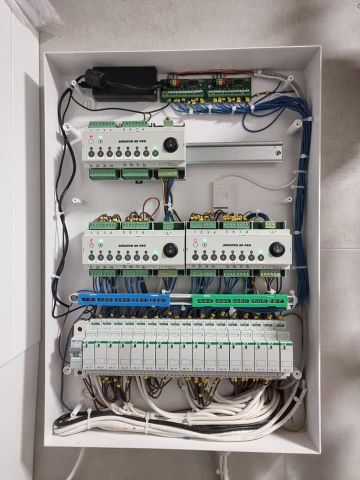 Rozdzielnica elektryczna z wyłącznikami nadprądowymi i różnicowoprądowymi — zdjęcie 2 z 6